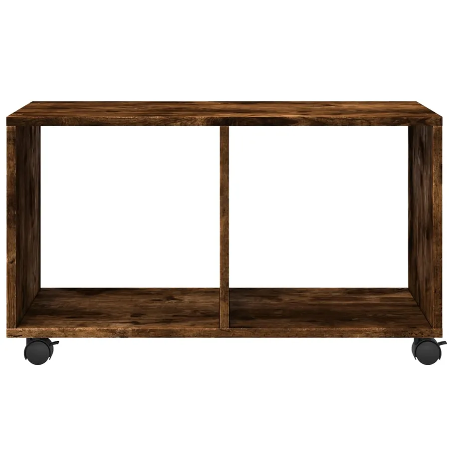 Armoire roulante chêne fumé 72x33x42,5 cm bois d'ingénierie - 5