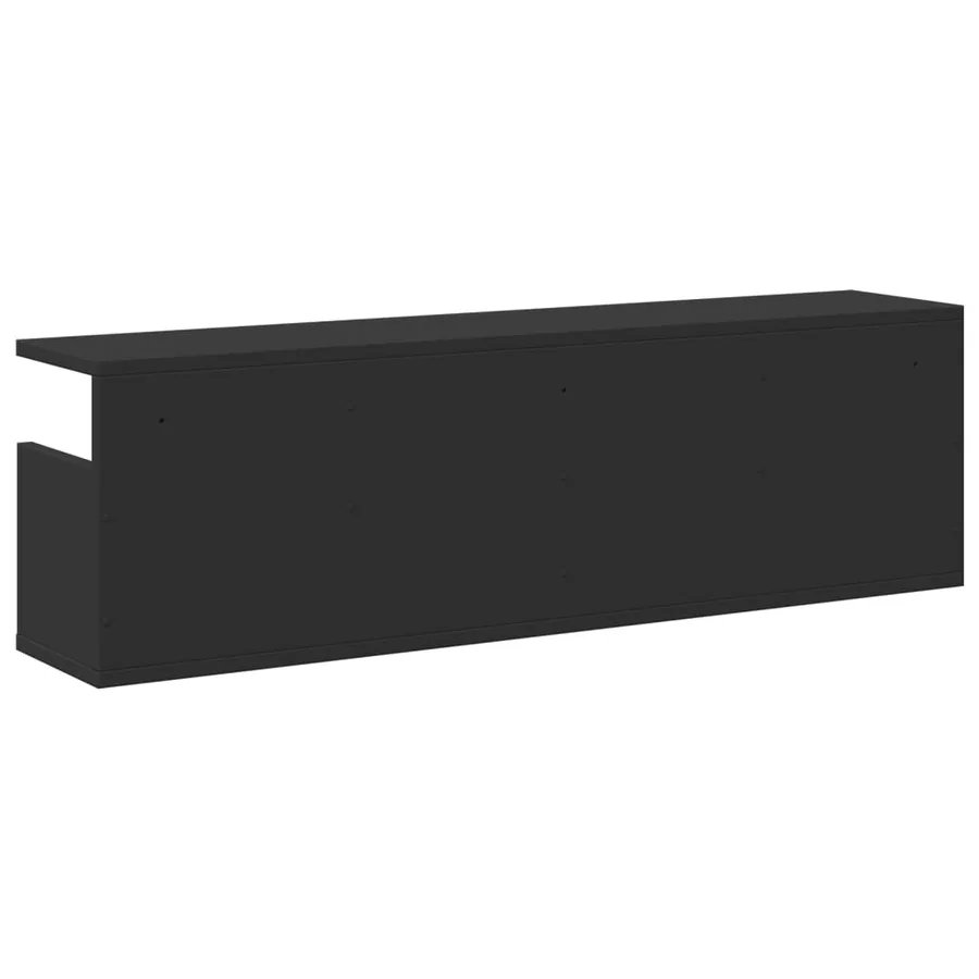 Armoire murale 100x20x30 cm noir bois d'ingénierie - 6