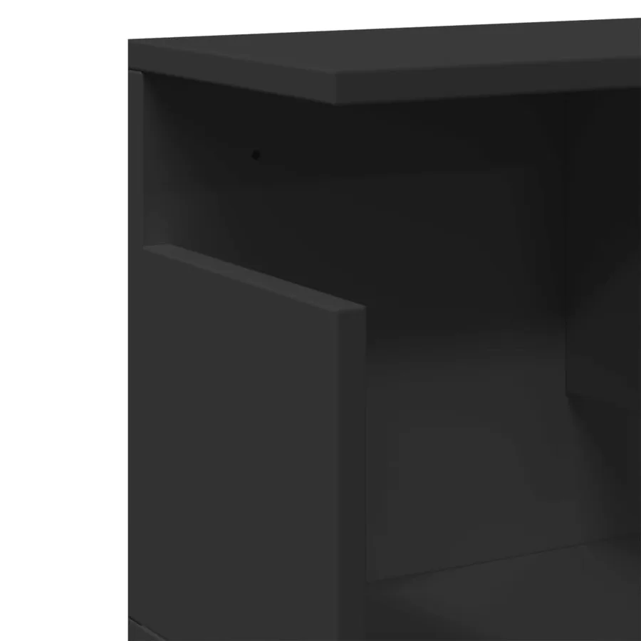 Armoire murale 100x20x30 cm noir bois d'ingénierie - 7