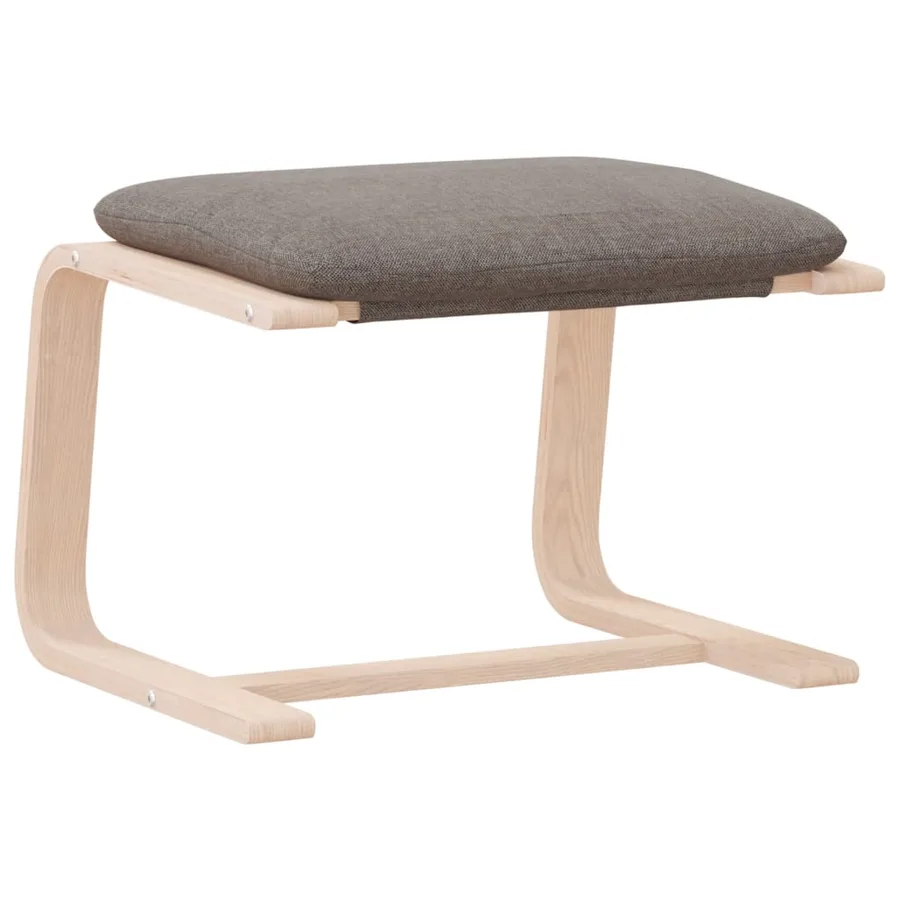Repose-pied Taupe 51x41x40 cm Tissu - 2
