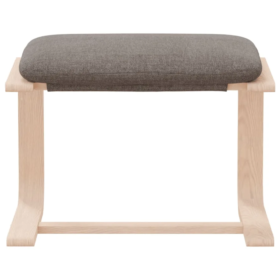 Repose-pied Taupe 51x41x40 cm Tissu - 4