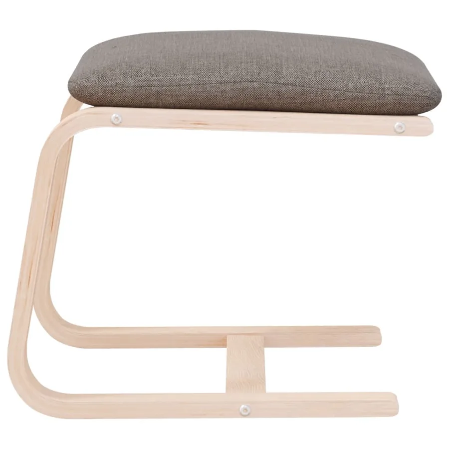 Repose-pied Taupe 51x41x40 cm Tissu - 5