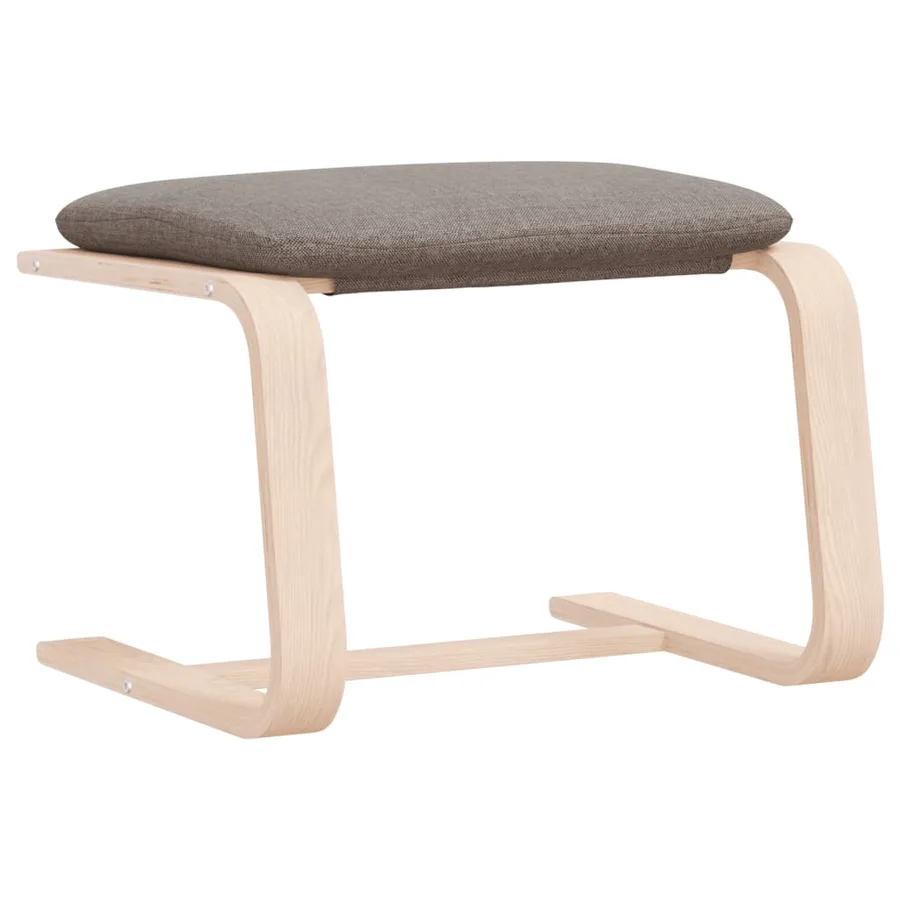 Repose-pied Taupe 51x41x40 cm Tissu - 6
