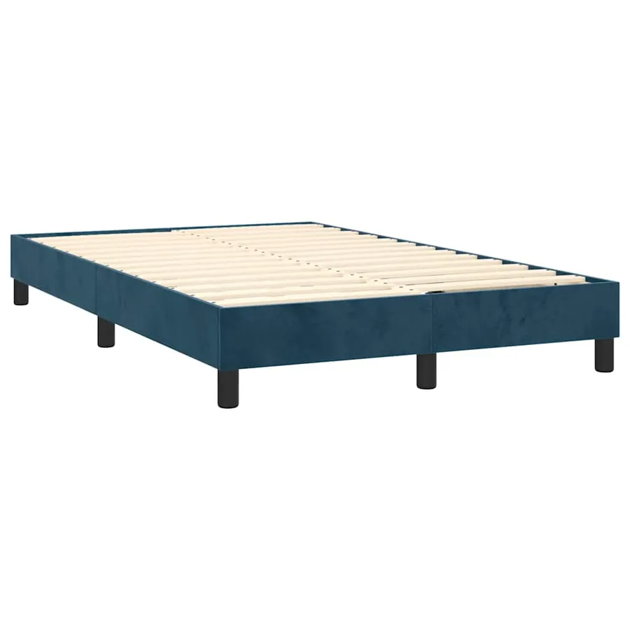 Sommier à lattes de lit avec matelas LED Bleu foncé 120x200 cm - 5