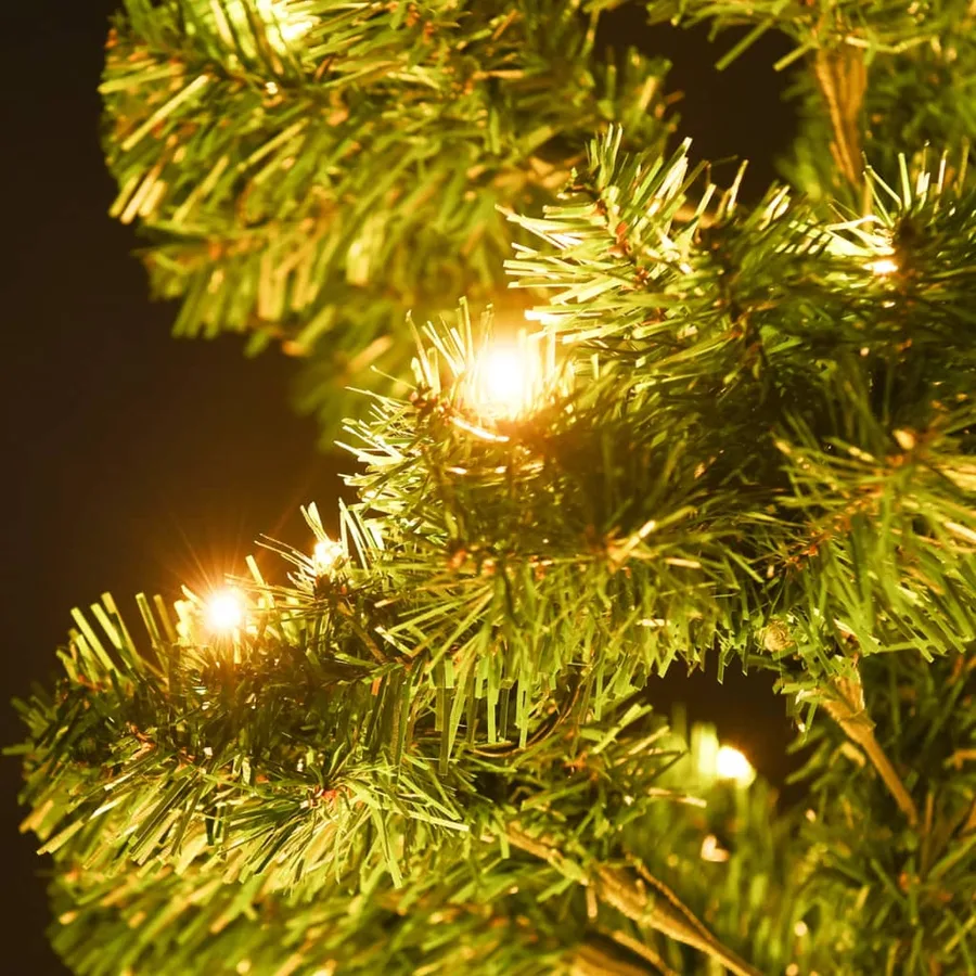 Arbre de Noël hélicoïdal pré-éclairé avec pot vert 120 cm PVC - 5