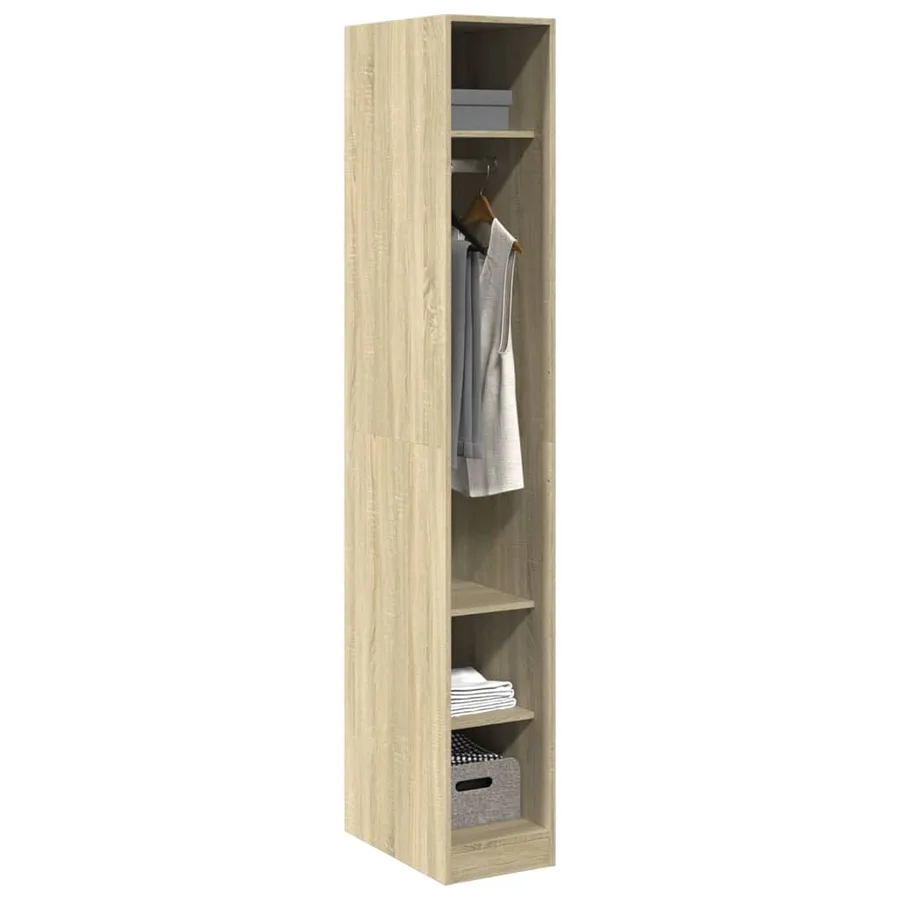 Garde-robe chêne sonoma 30x50x200 cm bois d'ingénierie - 3