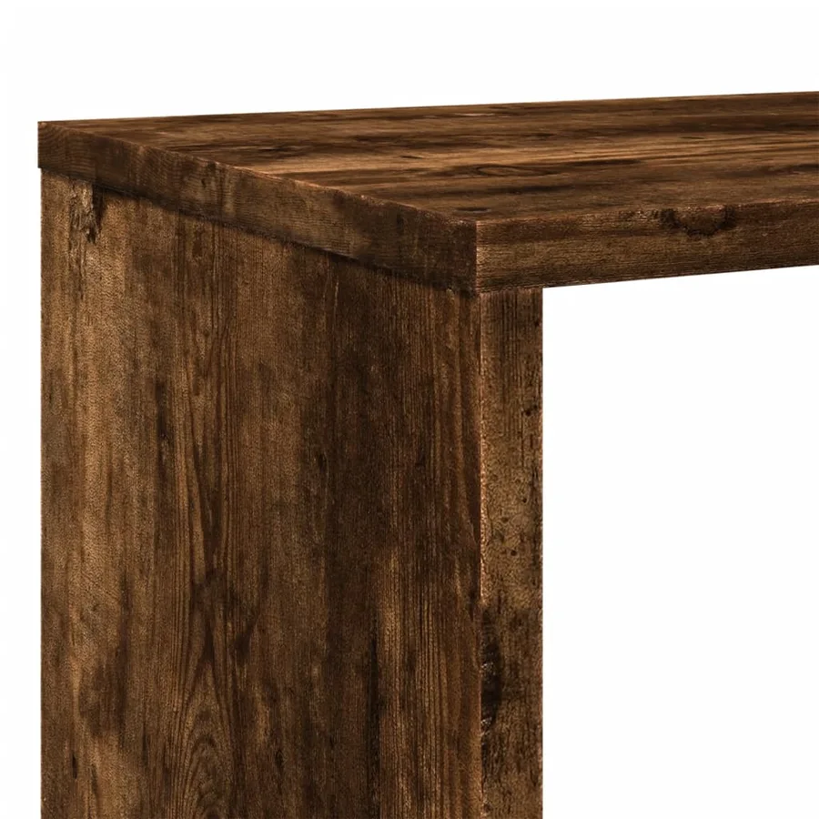 Bibliothèque chêne fumé 132x29x141,5 cm bois d'ingénierie - 9