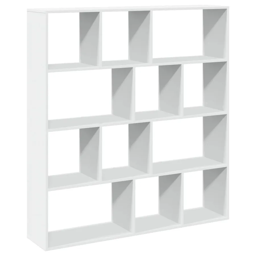 Bibliothèque blanc 132x29x141,5 cm bois d'ingénierie - 2