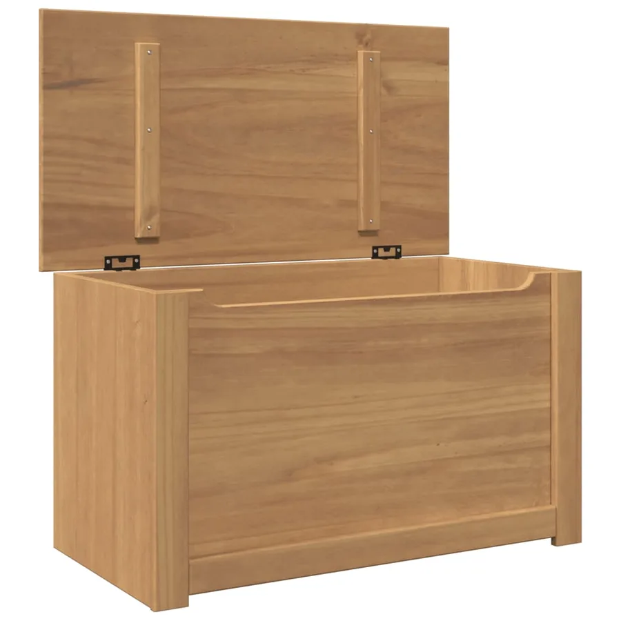 Coffre de rangement avec couvercle PANAMA bois massif de pin - 5