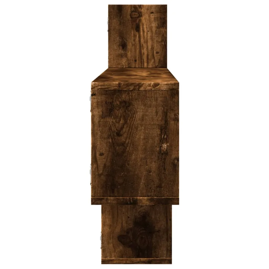 Étagère murale chêne fumé 167,5x18x68 cm bois d'ingénierie - 5