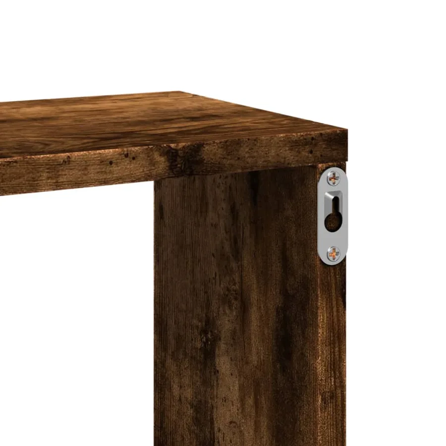 Étagère murale chêne fumé 167,5x18x68 cm bois d'ingénierie - 8