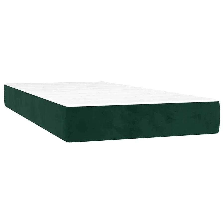 Sommier à lattes de lit avec matelas Vert foncé 100x200 cm - 5
