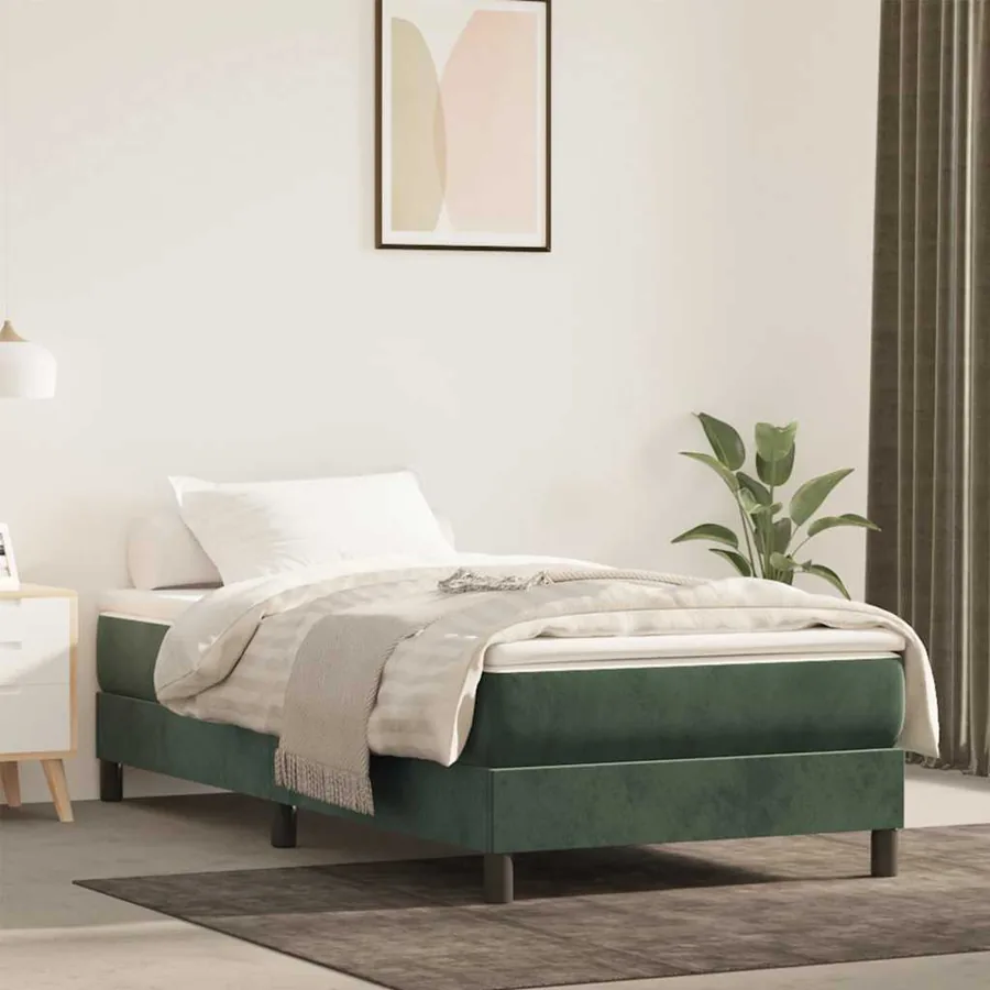 Matelas à ressorts ensachés 100 x 220 cm Vert foncé