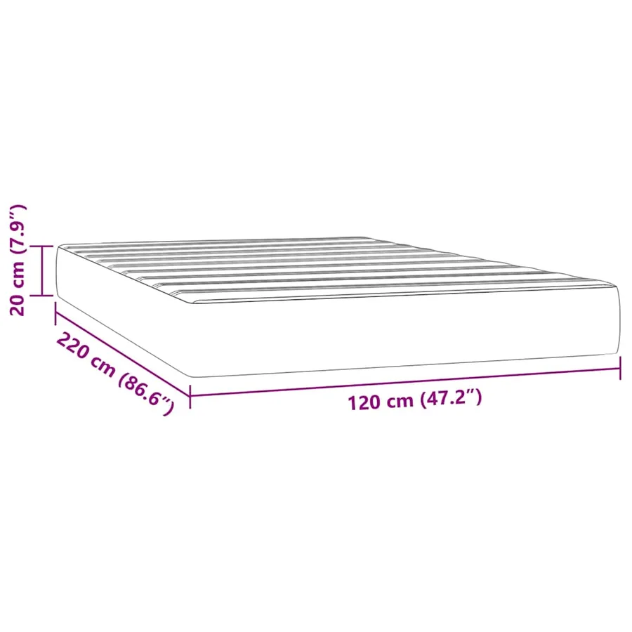 Matelas à ressorts ensachés 120 x 220 cm Noir - 7