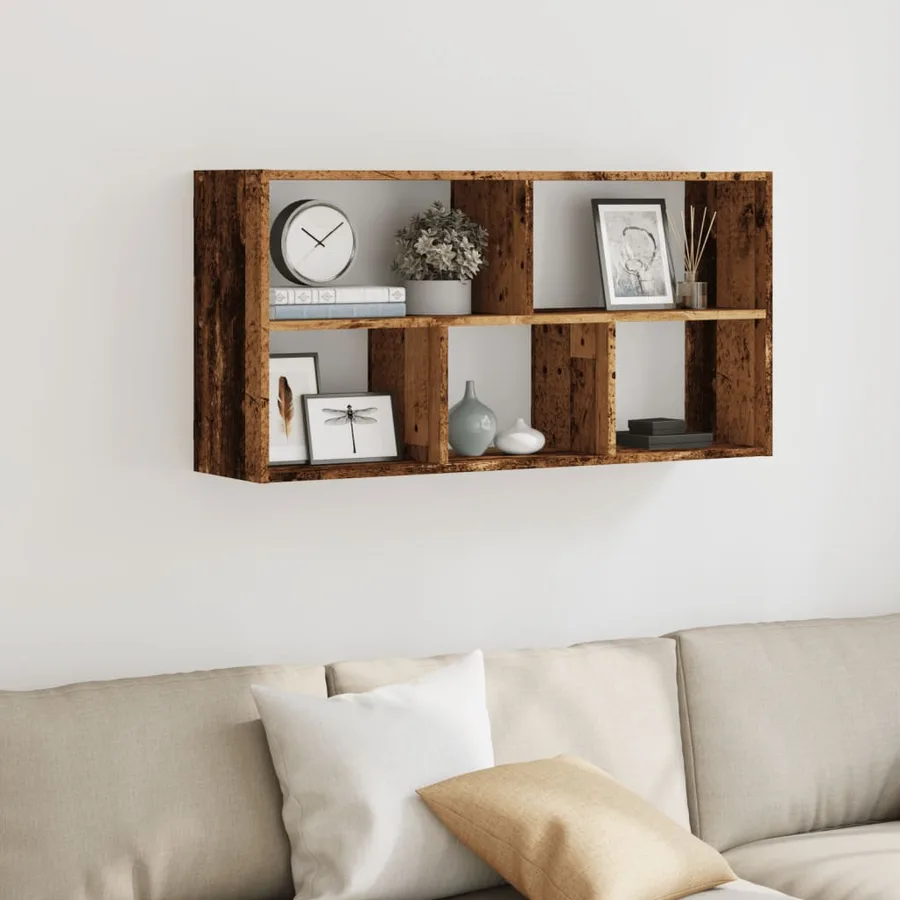 Étagère murale vieux bois 100x25x50 cm bois d'ingénierie - 3