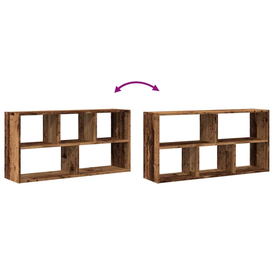 Étagère murale vieux bois 100x25x50 cm bois d'ingénierie - 7