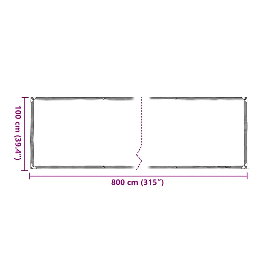 Housse de protection plantes avec œillets 1x8 m polyéthylène - 10