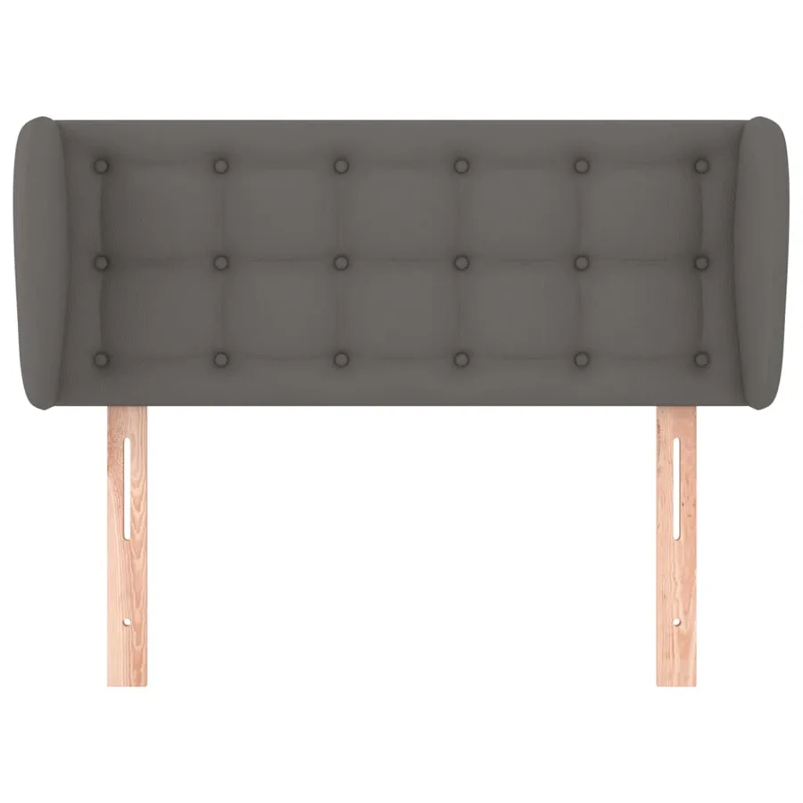 Tête de lit avec oreilles Gris 103x23x78/88 cm Similicuir - 3