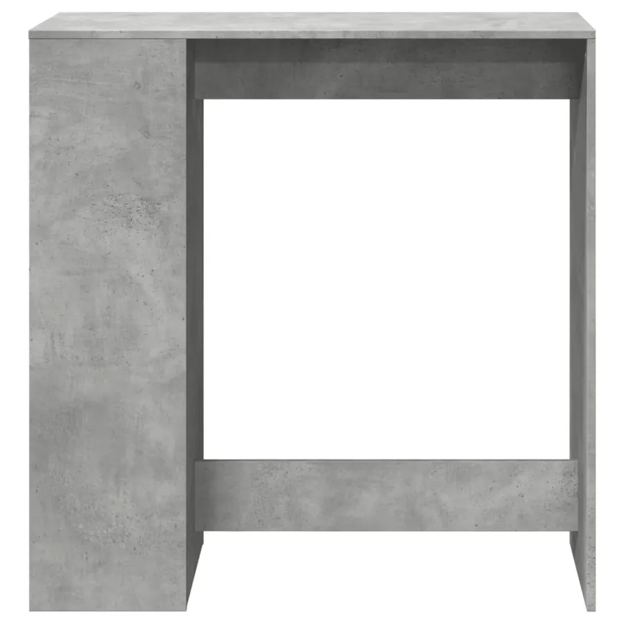 Table de bar avec étagères gris béton bois d'ingénierie - 4