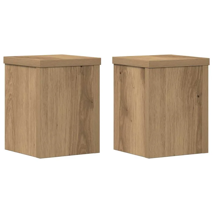 Supports pour plantes 2 pcs chêne artisanal bois d'ingénierie - 2