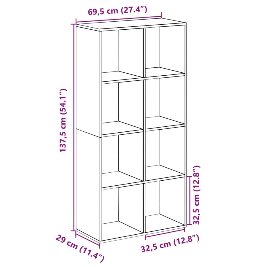 Étagère séparatrice de pièce vieux bois 69,5x29x137,5 cm - 11