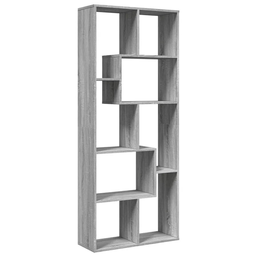 Étagère séparatrice de pièce sonoma gris 67x25x161,5 cm - 7