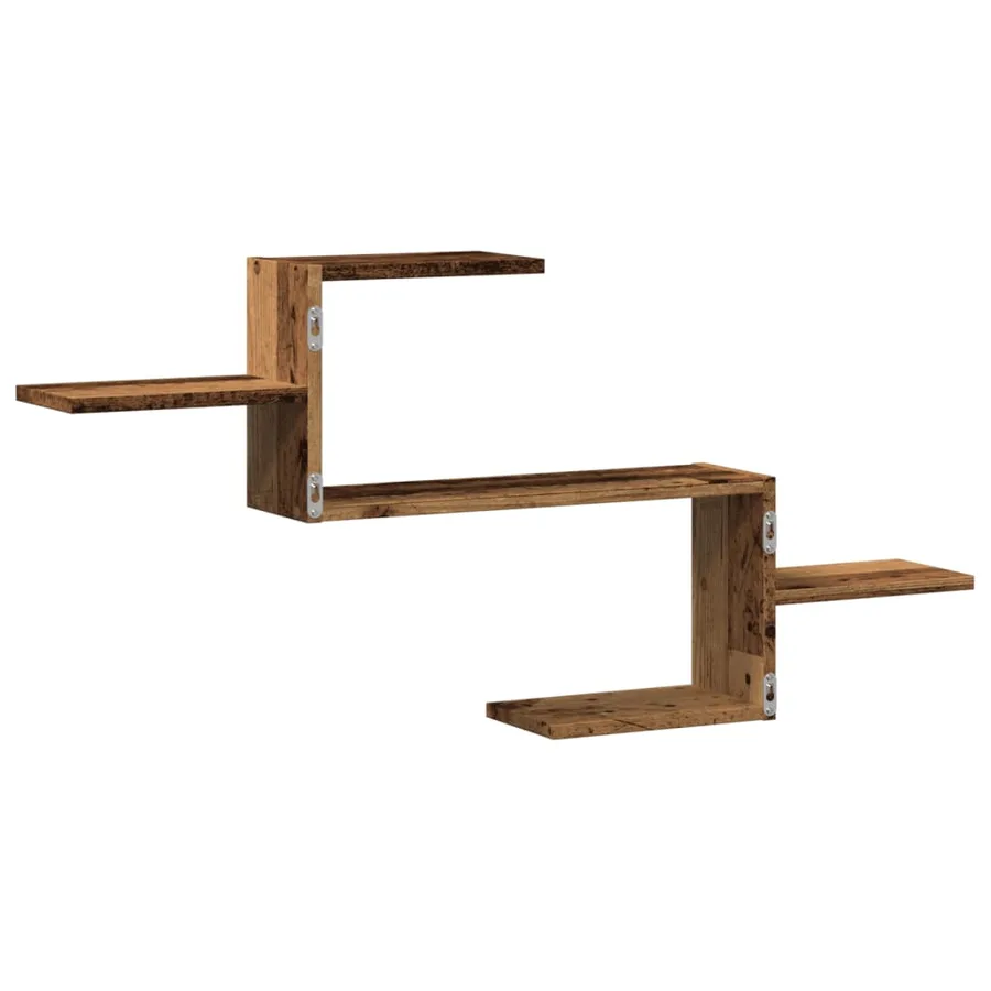 Étagère murale vieux bois 104x15x49 cm bois d'ingénierie - 6
