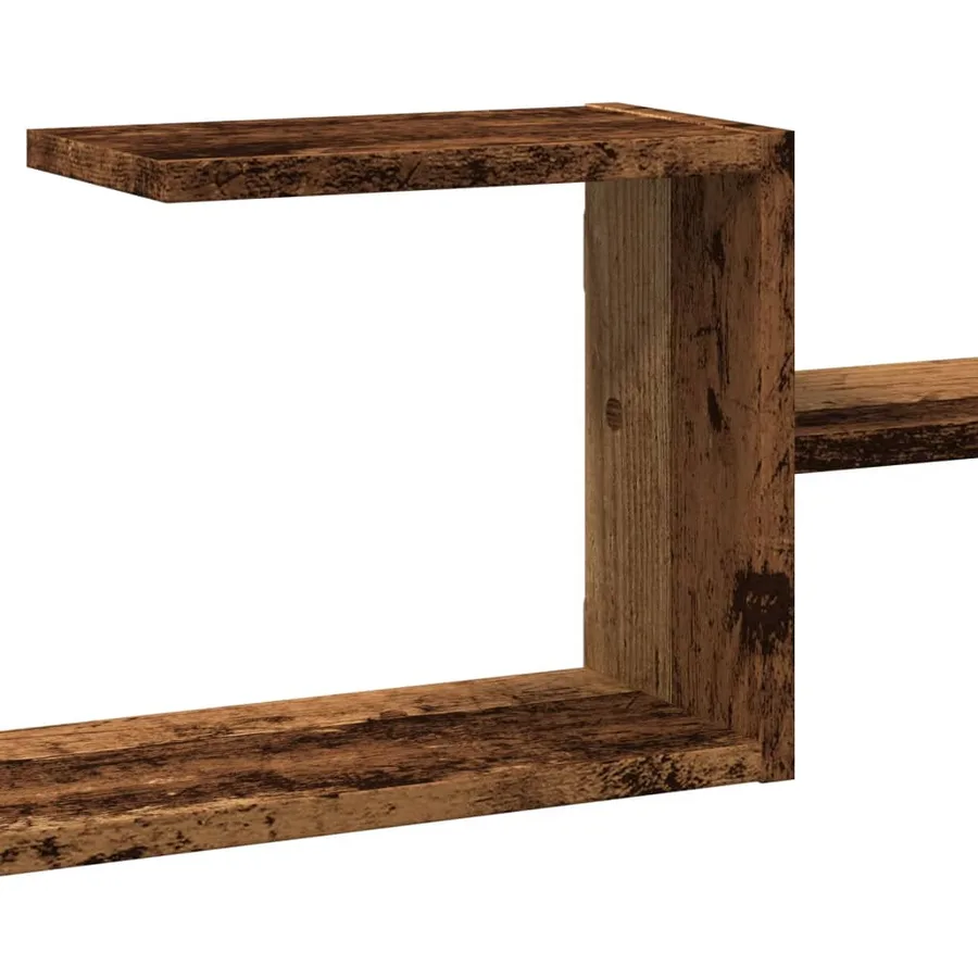 Étagère murale vieux bois 104x15x49 cm bois d'ingénierie - 8
