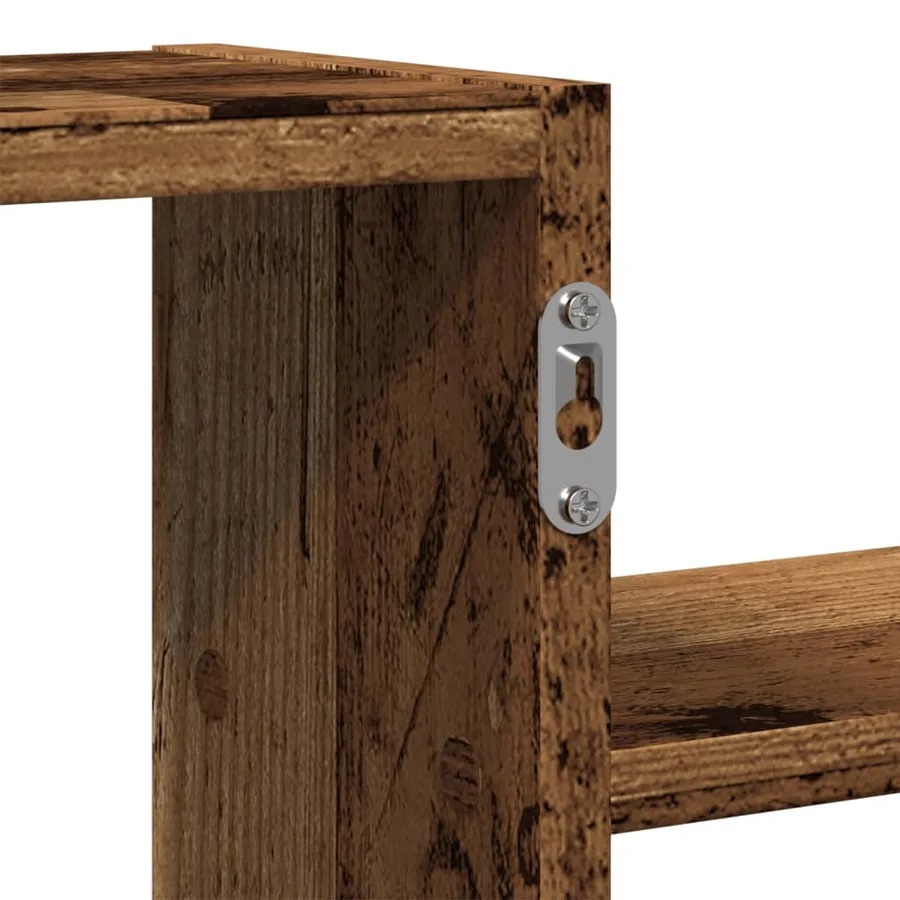 Étagère murale vieux bois 104x15x49 cm bois d'ingénierie - 9