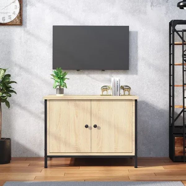 Meuble TV avec portes Chêne Sonoma 60x35x45 cm Bois d'ingénierie
