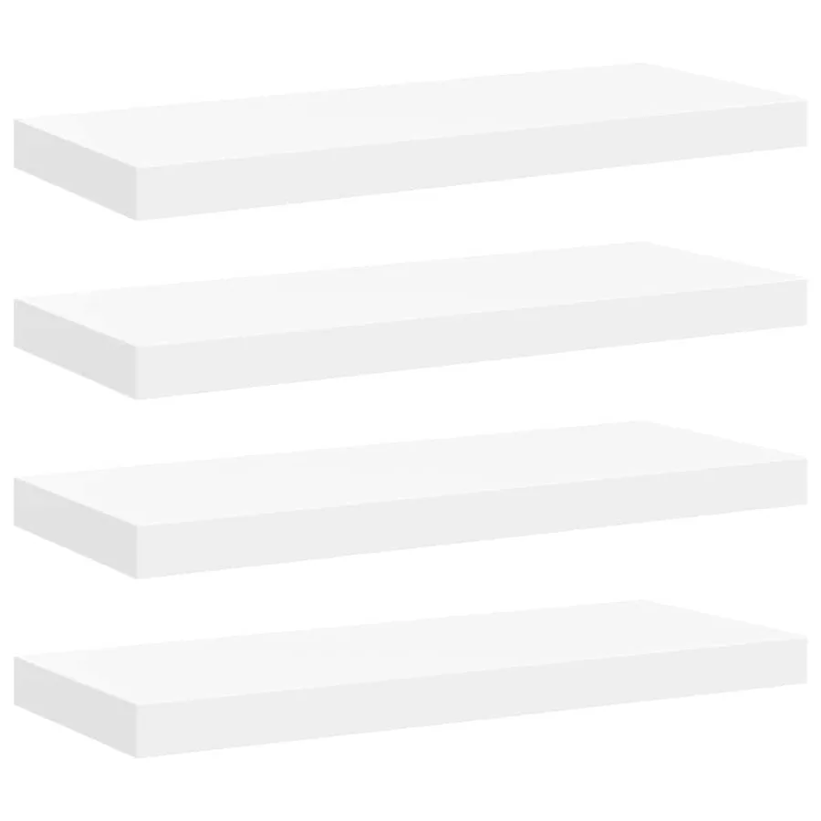 Étagères murales flottantes 4 pcs blanc 60x23,5x3,8 cm MDF - 2