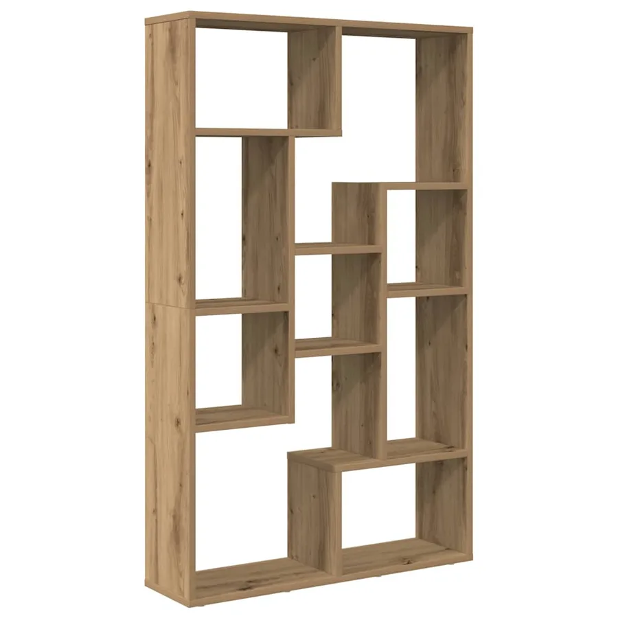 Bibliothèque chêne artisanal 72x20x120,5 cm bois d'ingénierie - 6