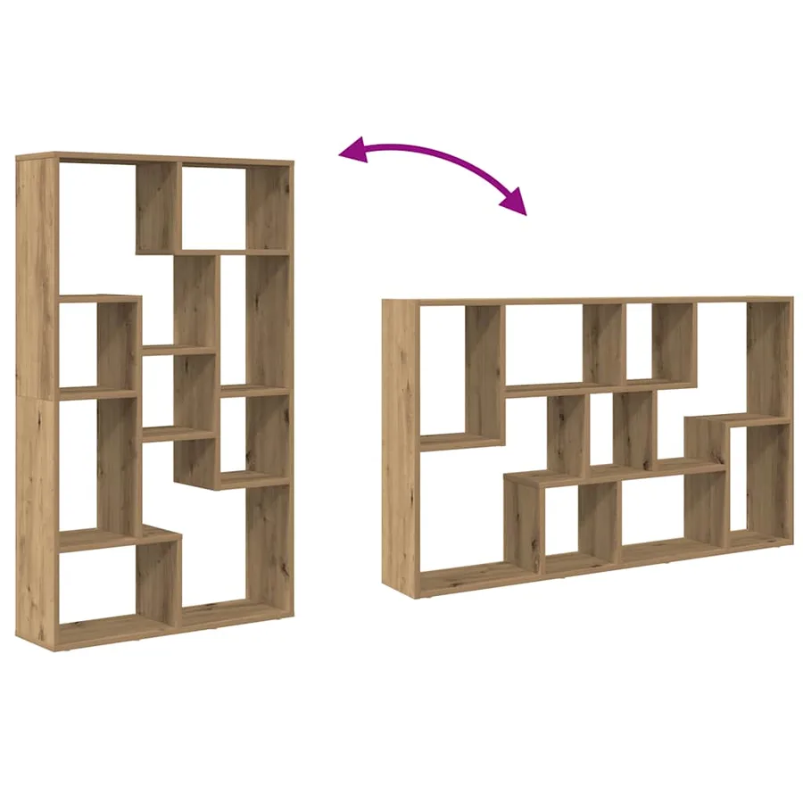 Bibliothèque chêne artisanal 72x20x120,5 cm bois d'ingénierie - 9