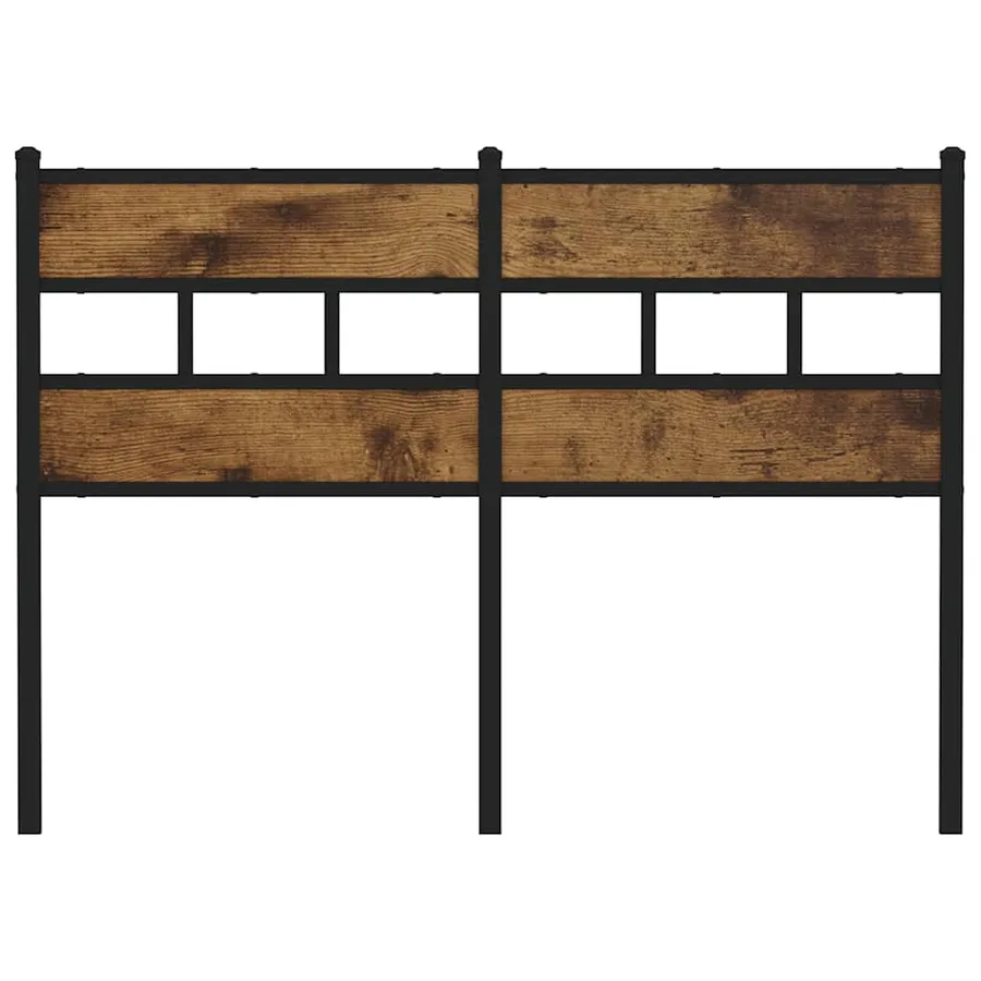 Tête de lit de remplacement chêne fumé 135 cm fer et bois d'ingénierie - 3