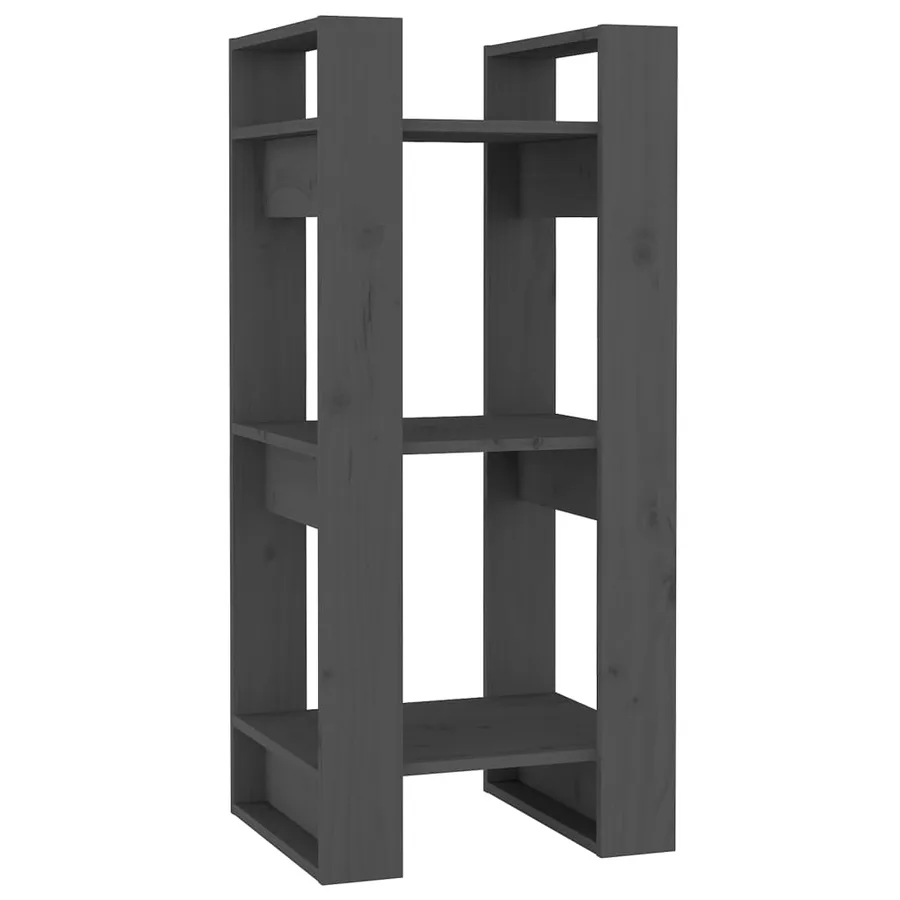 Bibliothèque/Séparateur de pièce Gris 41x35x91 cm Pin solide - 2