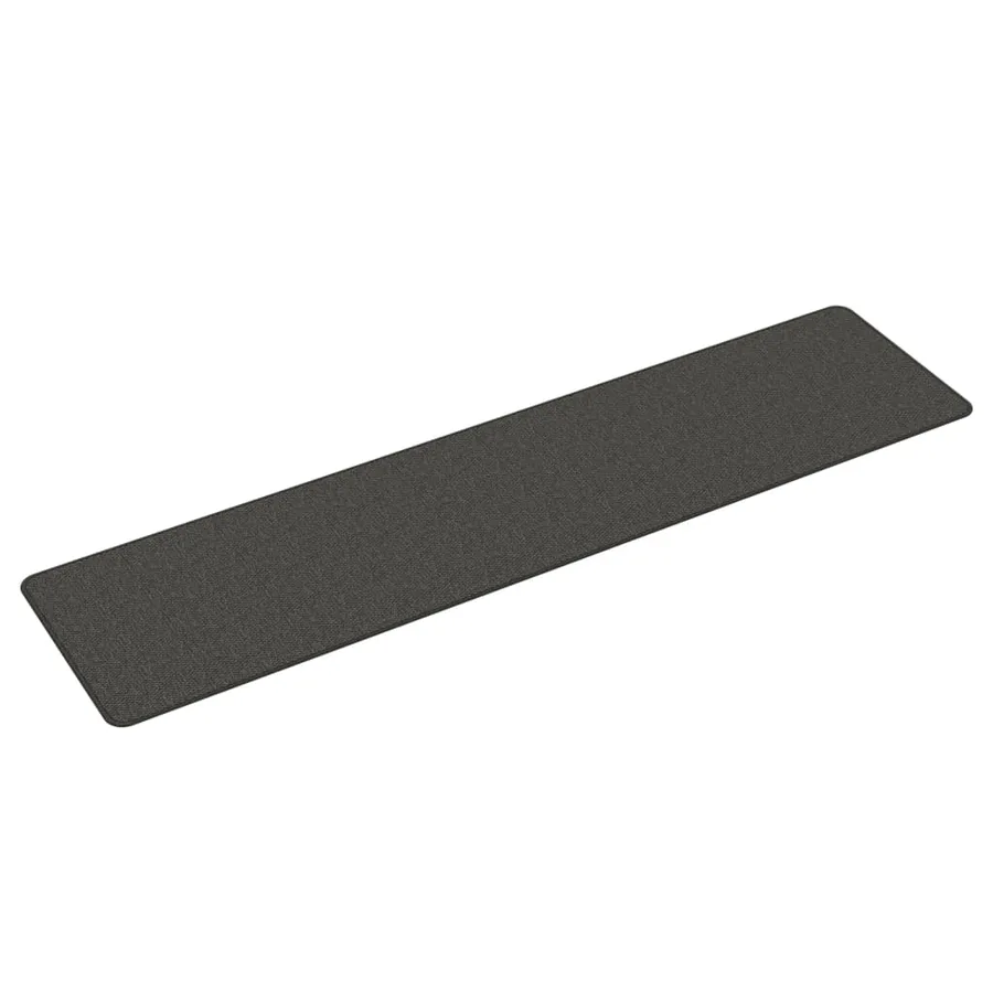 Tapis de couloir aspect sisal anthracite 50x200 cm - 2