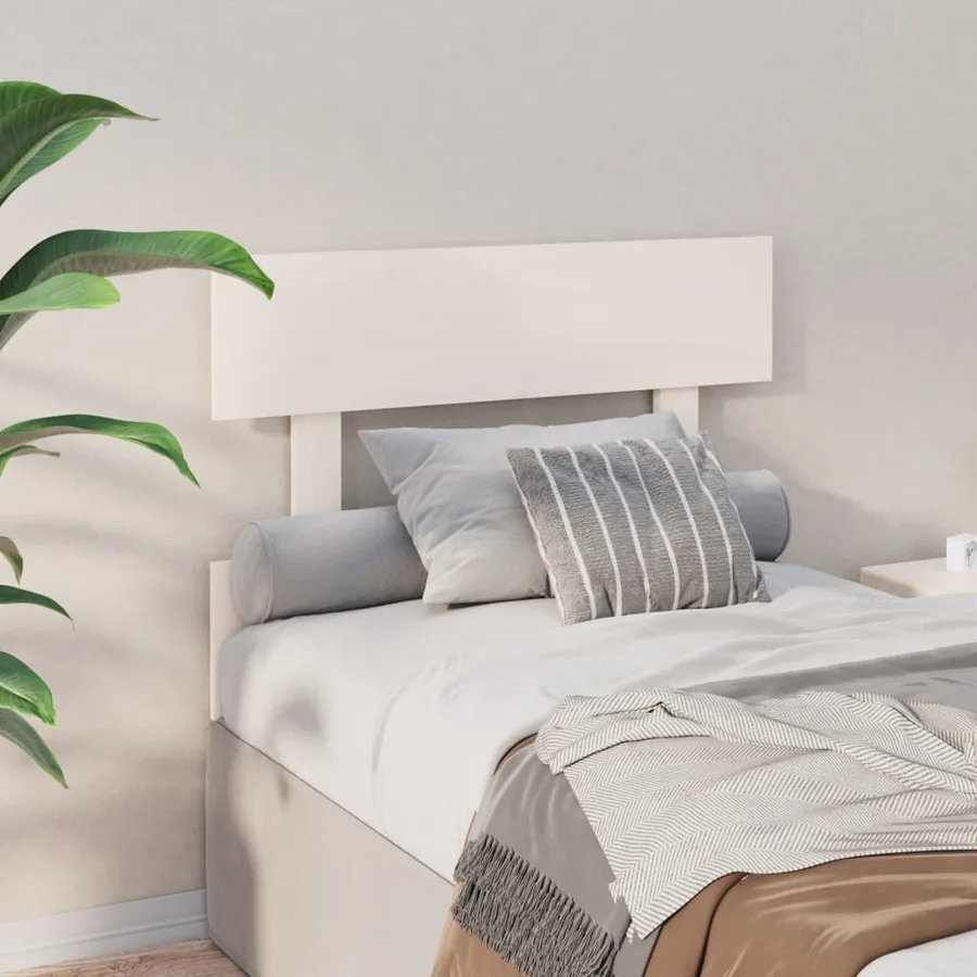 Tête de lit Blanc 103,5x3x81 cm Bois massif de pin - 4