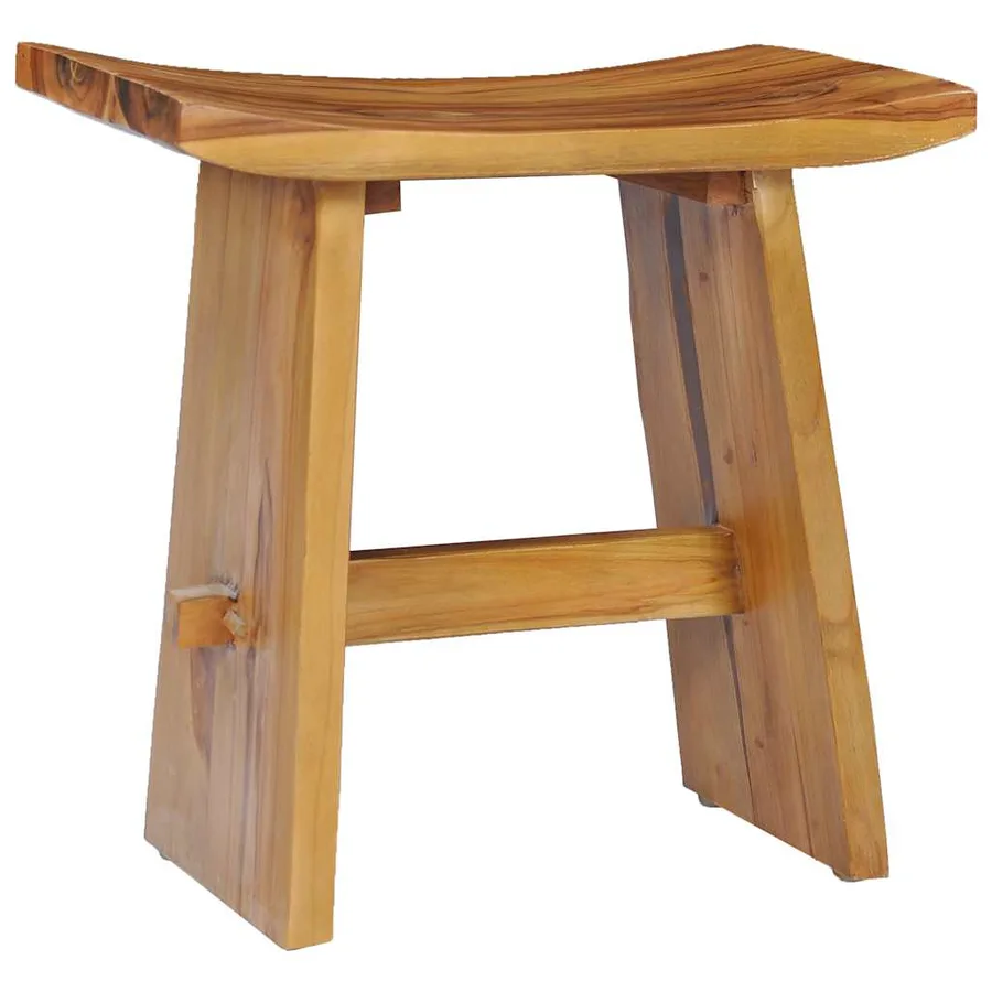 Tabouret Bois de teck massif - 8