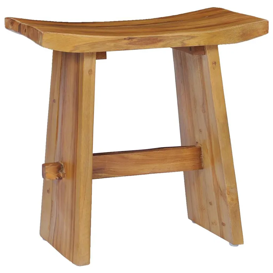 Tabouret Bois de teck massif - 9