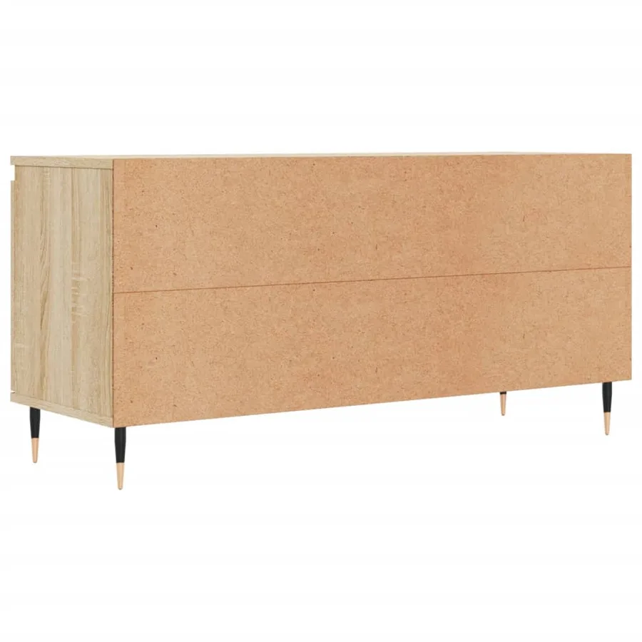 Meuble TV chêne sonoma 104x35x50 cm bois d'ingénierie - 8