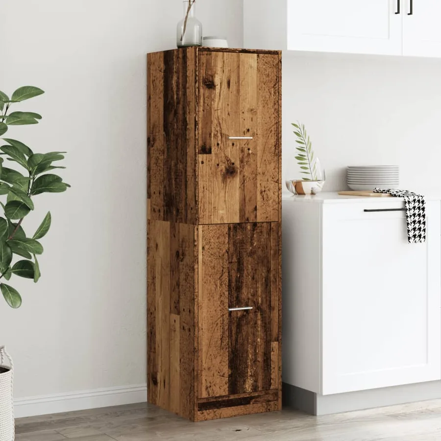 Armoire d'apothicaire vieux bois 40x41x144,5 cm bois ingénierie - 3