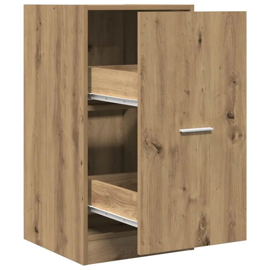 Armoire d'apothicaire chêne artisanal bois d'ingénierie - 5