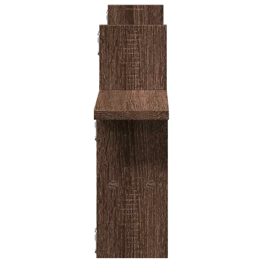 Étagères murales 2pcs chêne marron 38x12x38cm bois d'ingénierie - 5