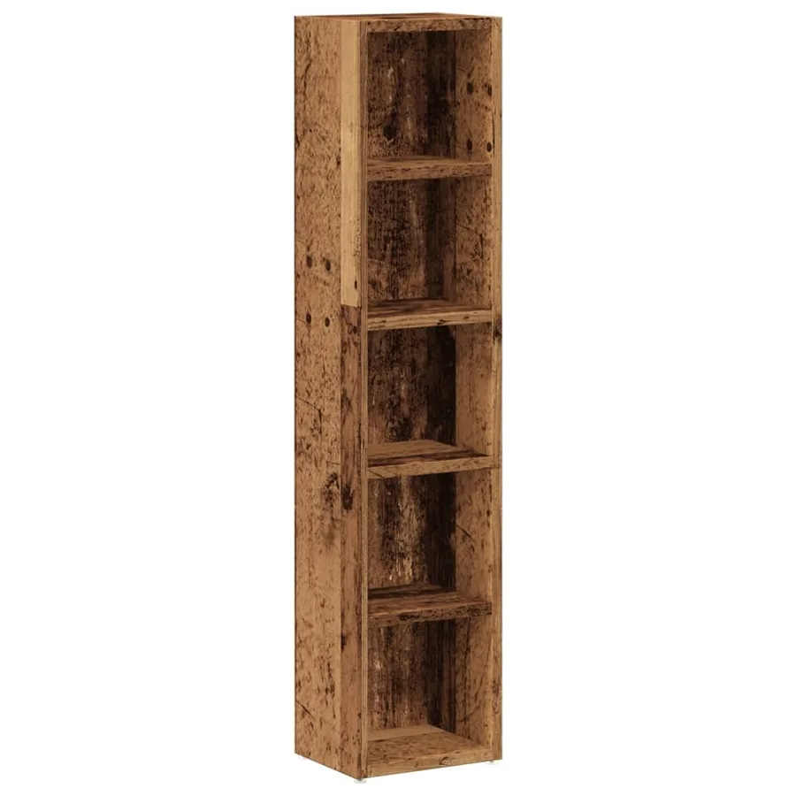 Armoires à CD 2 pcs vieux bois 21x16x93,5 cm bois d'ingénierie - 4