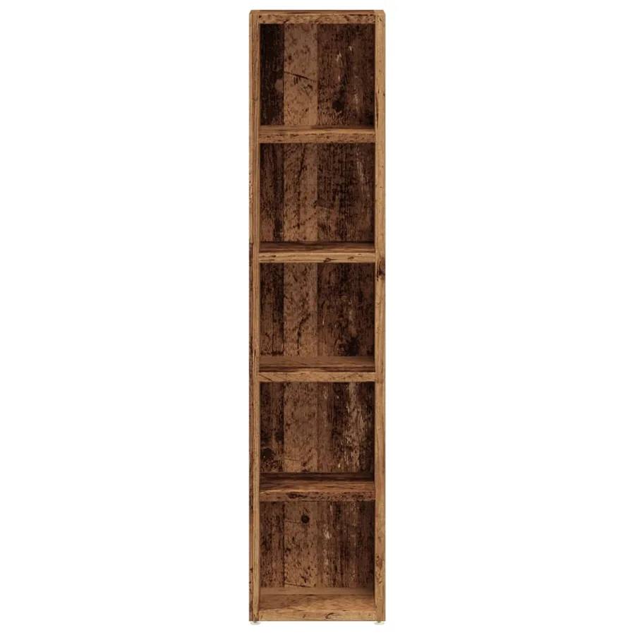 Armoires à CD 2 pcs vieux bois 21x16x93,5 cm bois d'ingénierie - 5
