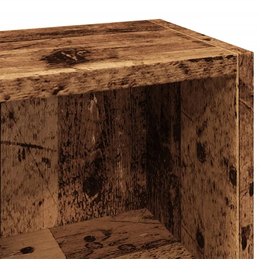 Armoires à CD 2 pcs vieux bois 21x16x93,5 cm bois d'ingénierie - 8