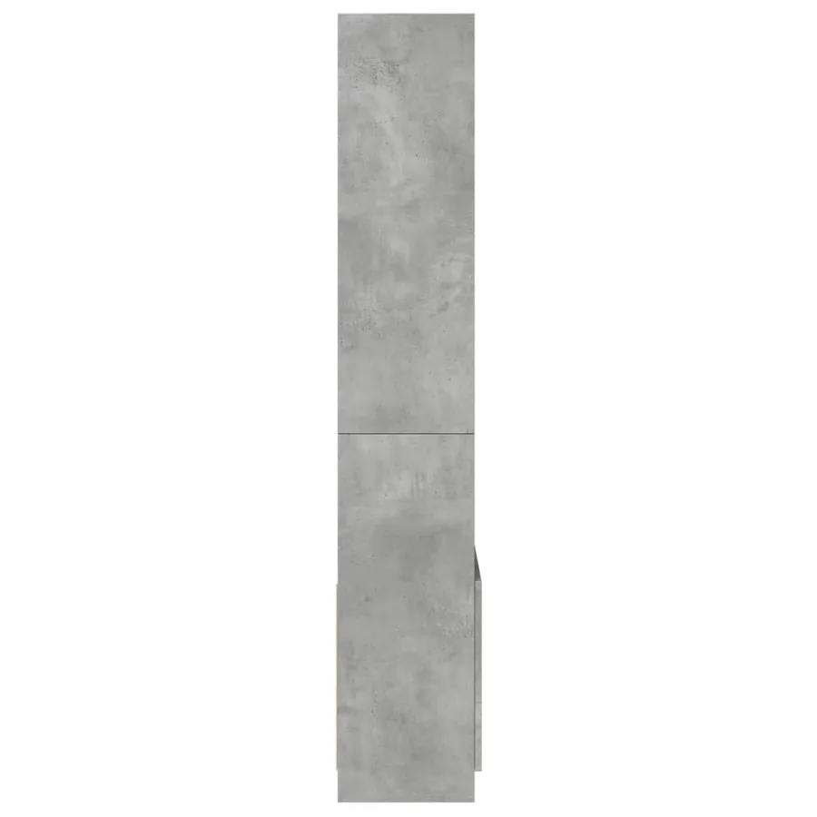 Buffet haut 63x33x180 cm gris béton bois d'ingénierie - 6
