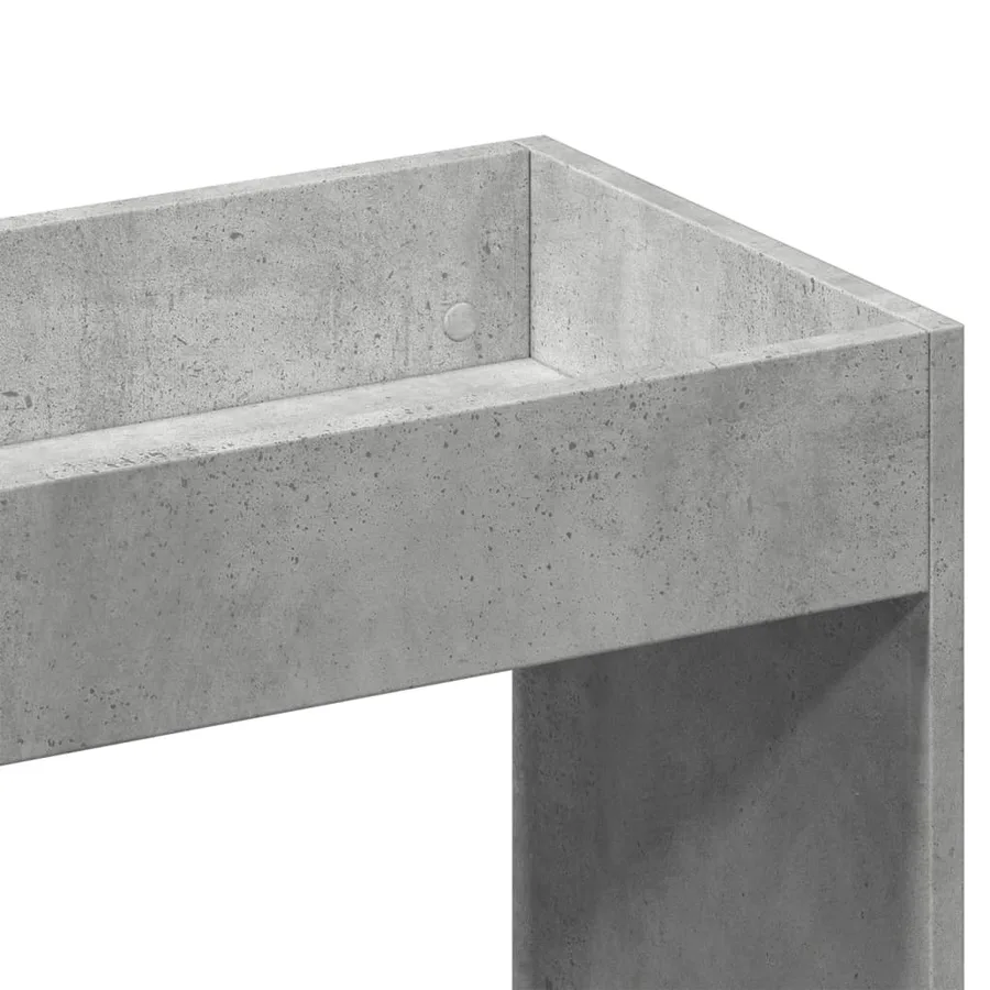 Buffet haut 63x33x180 cm gris béton bois d'ingénierie - 9