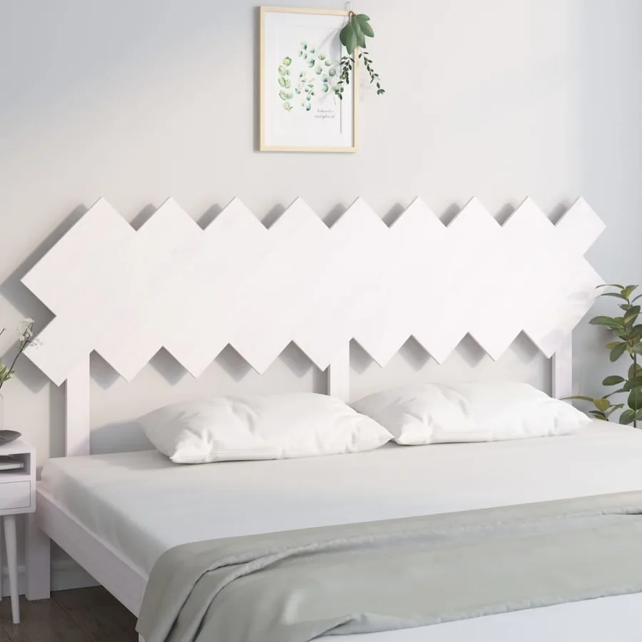 Tête de lit Blanc 178x3x80,5 cm Bois massif de pin - 3