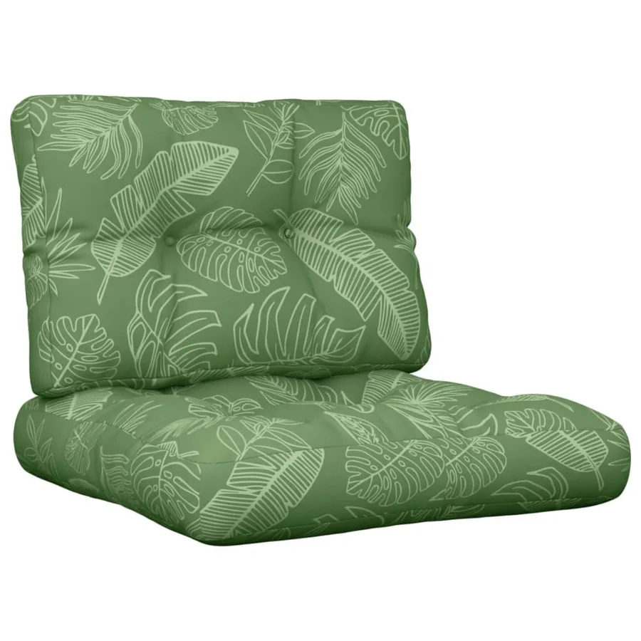 Coussins de palette lot de 2 motif de feuilles tissu - 2